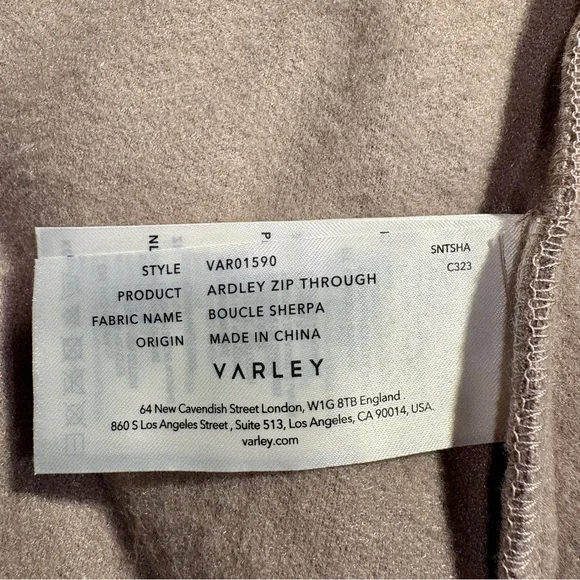 Varley Ardley Zip Through Boucle Sherpa Sweater Size Large - Picture 12 of 15